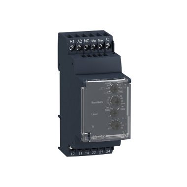 SCHNEIDER RM35LM33MW Zelio Control folyadékszint-figyelő relé, rezisztív érzékelőhöz, 2CO, 5A, 24…240 VAC/DC