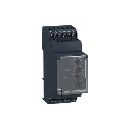   SCHNEIDER RM35LM33MW Zelio Control folyadékszint-figyelő relé, rezisztív érzékelőhöz, 2CO, 5A, 24…240 VAC/DC