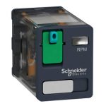   SCHNEIDER RPM21BD Zelio RPM teljesítményrelé, 2CO, 15A, 24VDC, tesztgomb