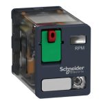   SCHNEIDER RPM22B7 Zelio RPM teljesítményrelé, 2CO, 15A, 24 VAC, tesztgomb, LED