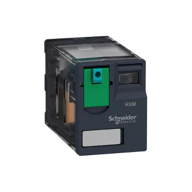 SCHNEIDER RXM2AB1FD Zelio RXM miniatűr relé, 2CO, 12A, 110VDC, tesztgomb