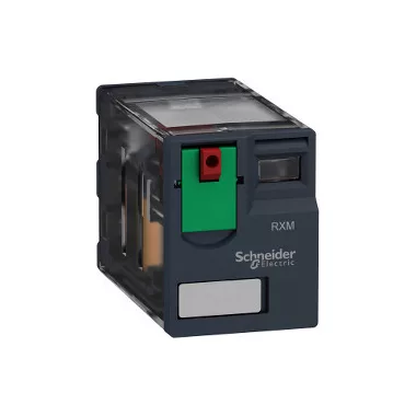 SCHNEIDER RXM2AB1G7 Zelio RXM miniatűr relé, 2CO, 12A, 110 VAC, tesztgomb