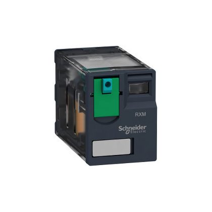   SCHNEIDER RXM3AB1JD Zelio RXM miniatűr relé, 3CO, 10A, 12VDC, tesztgomb