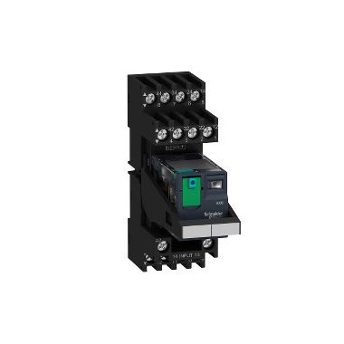 SCHNEIDER RXM4AB1BDPVM Zelio RXM miniatűr relé, 4CO, 6A, 24VDC, tesztgomb, vegyes elrendezésű