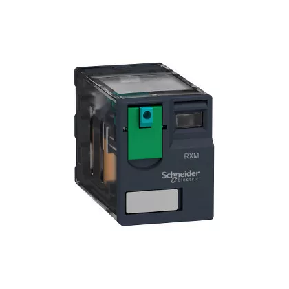 SCHNEIDER RXM4AB1FD Zelio RXM miniatűr relé, 4CO, 6A, 110VDC, tesztgomb