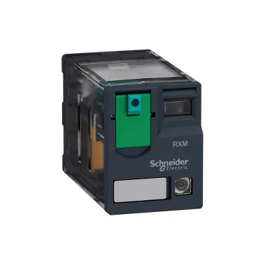 SCHNEIDER RXM4GB2GD Zelio RXM miniatűr relé, 4CO, 3A, 125VDC, tesztgomb, LED, alacsony szintű