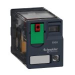   SCHNEIDER RXM4GB2P7 Zelio RXM miniatűr relé, 4CO, 3A, 230 VAC, tesztgomb, LED, alacsony szintű