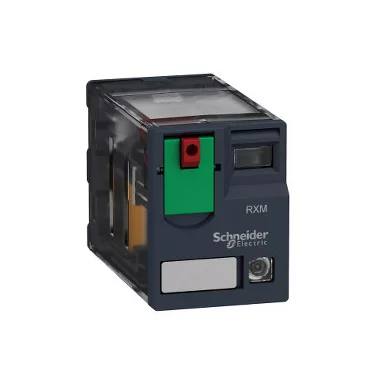 SCHNEIDER RXM4GB2P7 Zelio RXM miniatűr relé, 4CO, 3A, 230 VAC, tesztgomb, LED, alacsony szintű