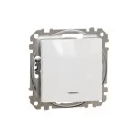   SCHNEIDER SDD111101L ÚJ SEDNA Egypólusú kapcsoló, kék jelzőfénnyel, 10AX, fehér