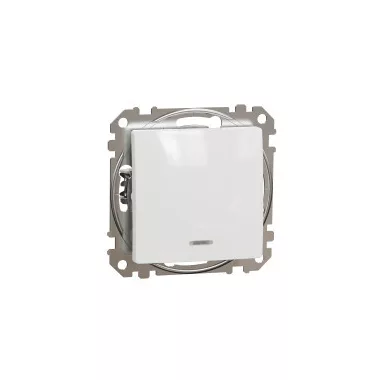 SCHNEIDER SDD111106L ÚJ SEDNA Váltókapcsoló, kék jelzőfénnyel, 10AX, fehér