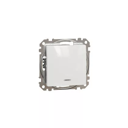   SCHNEIDER SDD111107L ÚJ SEDNA Keresztkapcsoló, kék jelzőfénnyel, 10AX, fehér