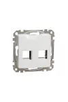 SCHNEIDER SDD111442C ÚJ SEDNA 2xRJ45 adapter, RDM betétekhez, fehér