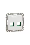 SCHNEIDER SDD111443C ÚJ SEDNA 2xRJ45 adapter, SYSTIMAX betétekhez, fehér SCHNEIDER SDD111443C ÚJ SEDNA 2xRJ45 adapter, SYSTIMAX betétekhez, fehér