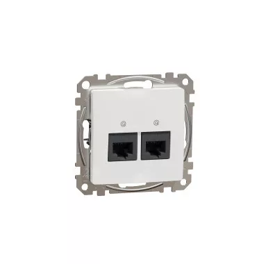 SCHNEIDER SDD111462 ÚJ SEDNA 2xRJ45 Cat6 UTP aljzat, fehér SCHNEIDER SDD111462 ÚJ SEDNA 2xRJ45 Cat6 UTP aljzat, fehér