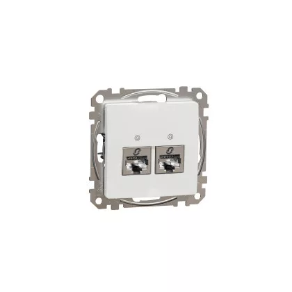 SCHNEIDER SDD111467S ÚJ SEDNA 2xRJ45 Cat6A STP aljzat, fehér