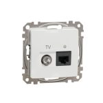   SCHNEIDER SDD111469T NEW SEDNA TV / RJ45 Cat6 UTP combination socket, white