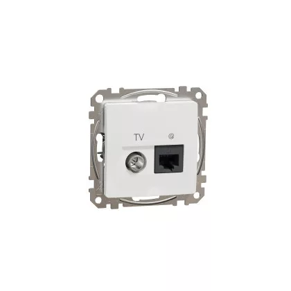   SCHNEIDER SDD111469T ÚJ SEDNA TV/RJ45 Cat6 UTP kombinált aljzat, fehér