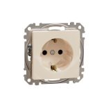   SCHNEIDER SDD112021 NEW SEDNA 2P + F socket with safety shutter, screw connection, 16A, beige