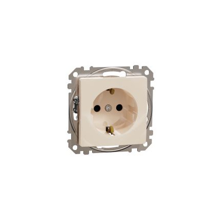   SCHNEIDER SDD112021 NEW SEDNA 2P + F socket with safety shutter, screw connection, 16A, beige