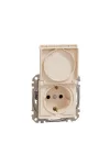 SCHNEIDER SDD112023 NEW SEDNA 2P + F socket with safety shutter, flap, screw connection, 16A, beige