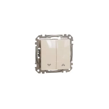 SCHNEIDER SDD112114 NEW SEDNA Shutter press, spring connection, 10AX, beige