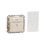   SCHNEIDER SDD112121 NEW SEDNA Card switch, spring-loaded connection, 10A, beige