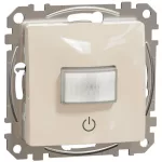   SCHNEIDER SDD112386 SEDNA WISER Mozgásérzékelő, nyomógombos fényerőszabályzóval, 160°, bézs, max. 200W