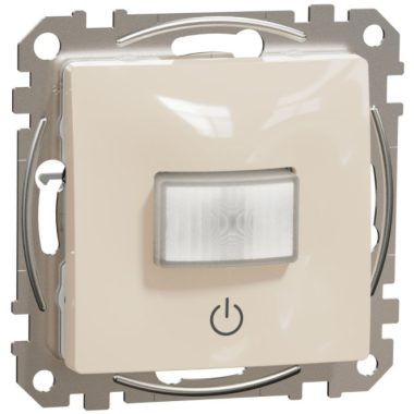 SCHNEIDER SDD112386 SEDNA WISER Mozgásérzékelő, nyomógombos fényerőszabályzóval, 160°, bézs, max. 200W