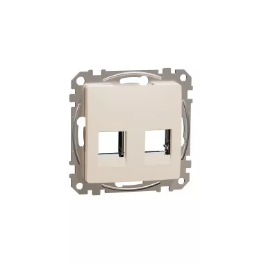 SCHNEIDER SDD112442C NEW SEDNA 2xRJ45 adapter for RDM inserts, beige