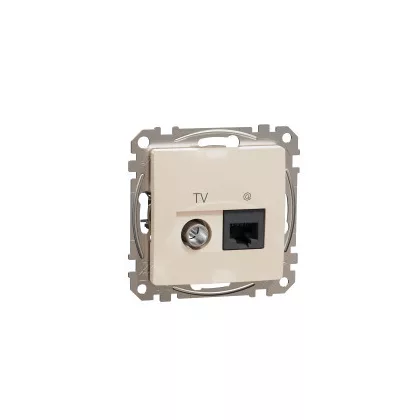 SCHNEIDER SDD112469T ÚJ SEDNA TV/RJ45 Cat6 UTP kombinált aljzat, bézs