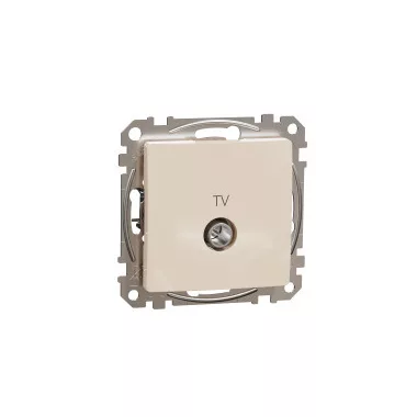 SCHNEIDER SDD112474 ÚJ SEDNA TV aljzat, átmenő, 7 dB, bézs