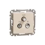 SCHNEIDER SDD112484 ÚJ SEDNA TV/R/SAT aljzat, átmenő, 7 dB, bézs