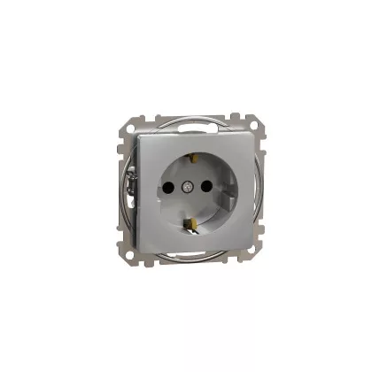 SCHNEIDER SDD113022 ÚJ SEDNA 2P+F dugalj csatlakozóaljzat biztonsági zsaluval, rugós bekötés, 16A, alumínium