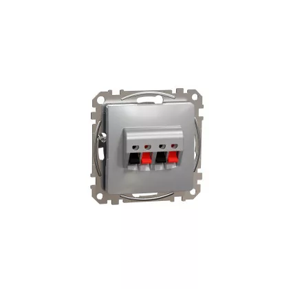   SCHNEIDER SDD113411 NEW SEDNA Dual speaker connector, spring-loaded connection, aluminum