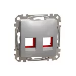 SCHNEIDER SDD113441C ÚJ SEDNA 2xRJ45 adapter, KRONE betétekhez, alumínium