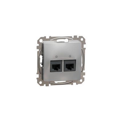   SCHNEIDER SDD113462 ÚJ SEDNA 2xRJ45 Cat6 UTP aljzat, alumínium