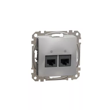SCHNEIDER SDD113467 ÚJ SEDNA 2xRJ45 Cat6A UTP aljzat, alumínium