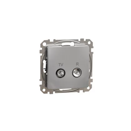   SCHNEIDER SDD113471R NEW SEDNA TV / R socket, end cap, 4 dB, aluminum