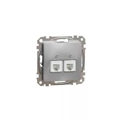 SCHNEIDER SDD113492 ÚJ SEDNA 2xRJ11 aljzat, alumínium