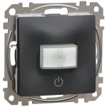   SCHNEIDER SDD114386 SEDNA WISER Mozgásérzékelő, nyomógombos fényerőszabályzóval, 160°, antracit, max. 200W
