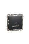 SCHNEIDER SDD114402 ÚJ SEDNA Dupla USB töltő, A+C, 2.4A, antracit