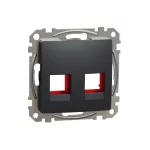 SCHNEIDER SDD114441C ÚJ SEDNA 2xRJ45 adapter, KRONE betétekhez, antracit