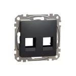 SCHNEIDER SDD114444C ÚJ SEDNA 2xRJ45 adapter, AMP, MOLEX, KELINE betétekhez, antracit