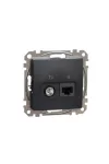 SCHNEIDER SDD114469T ÚJ SEDNA TV/RJ45 Cat6 UTP kombinált aljzat, antracit