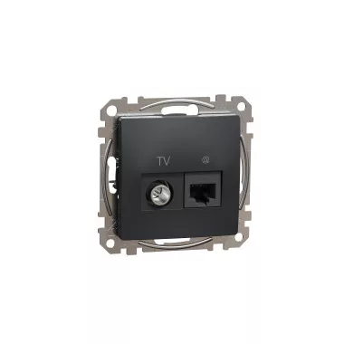 SCHNEIDER SDD114469T ÚJ SEDNA TV/RJ45 Cat6 UTP kombinált aljzat, antracit