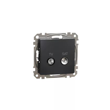   SCHNEIDER SDD114471S NEW SEDNA TV / SAT socket, end cap, 4 dB, anthracite