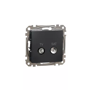 SCHNEIDER SDD114474S ÚJ SEDNA TV/SAT aljzat, átmenő, 7 dB, antracit