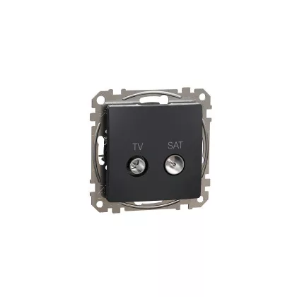   SCHNEIDER SDD114474S NEW SEDNA TV / SAT socket, through, 7 dB, anthracite