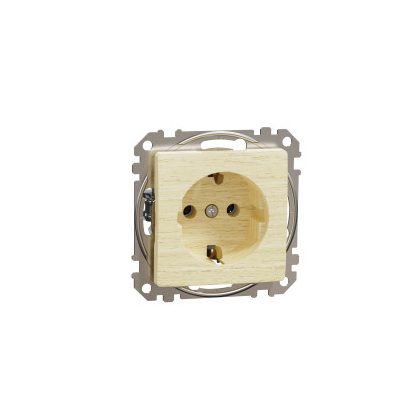   SCHNEIDER SDD180025 NEW SEDNA 2P + F socket, screw connection, 16A, birch
