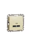 SCHNEIDER SDD180401 ÚJ SEDNA Dupla USB töltő, A+A, 2.1A, nyír SCHNEIDER SDD180401 ÚJ SEDNA Dupla USB töltő, A+A, 2.1A, nyír